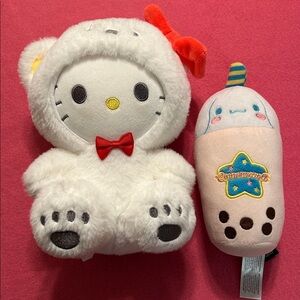 Hello Kitty plush & Cinnamoroll Boba drink plush